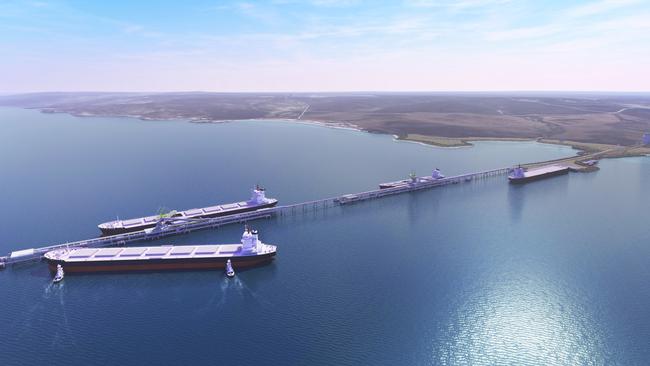 An artist impression of the Cape Hardy port project. Picture: Supplied