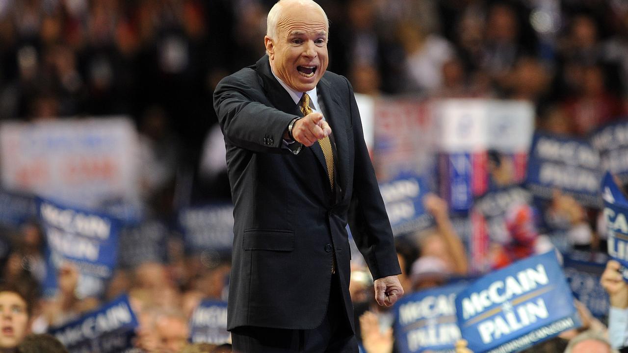 John McCain during his failed 2008 bid for the presidency. Picture: Stan HONDA / AFP.