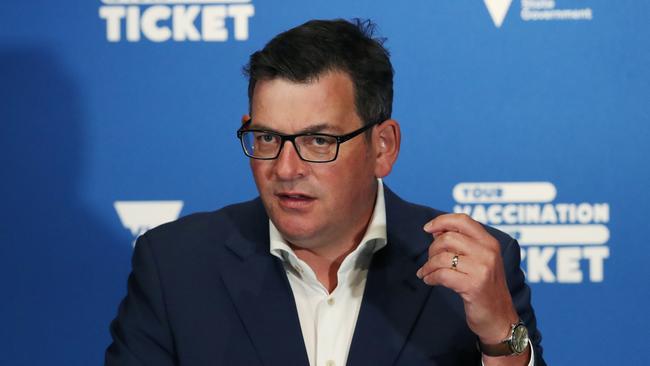 Premier Daniel Andrews has warned booster jabs may be mandated for all Victorians Picture: David Crosling