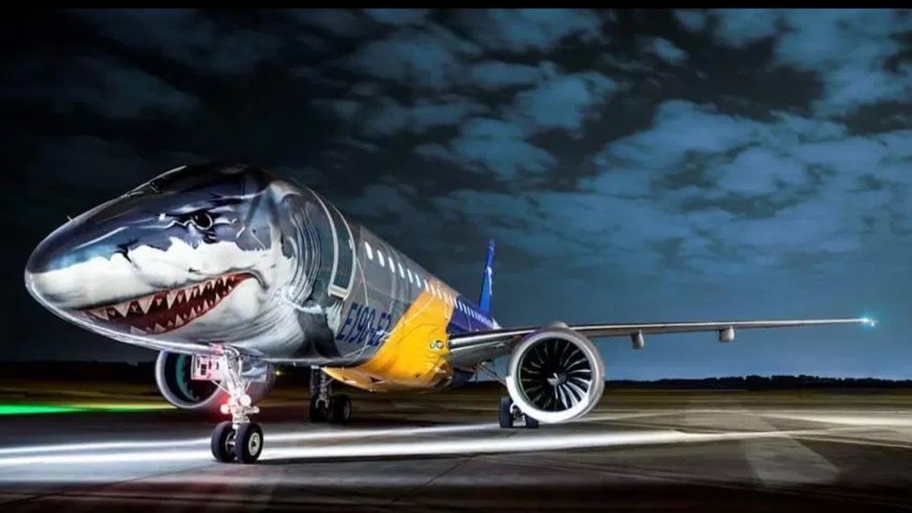 Its livery is turning heads. Picture: Embraer
