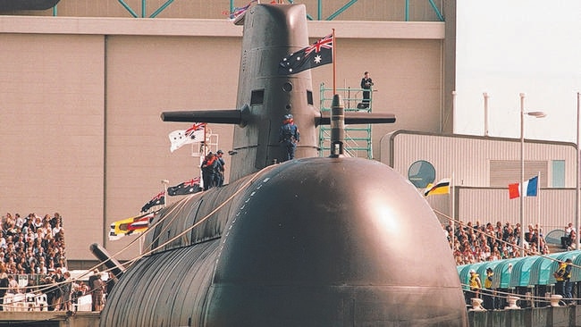 An Australian Collins class conventional powered submarine.