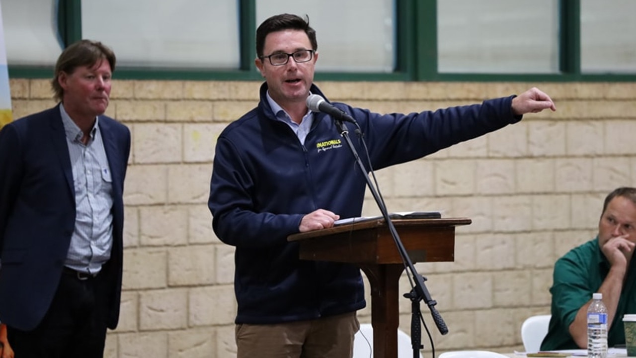 Former federal agriculture minister David Littleproud attended the meeting WAFarmers Katanning public meeting about new heritage laws. Picture: Facebook