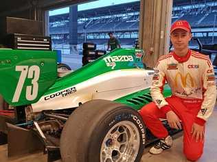 Toowoomba's Cameron Shields has set his sights on IndyCar racing after testing for Juncos Racing at the Indianapolis Motor Speedway. Picture: Contributed