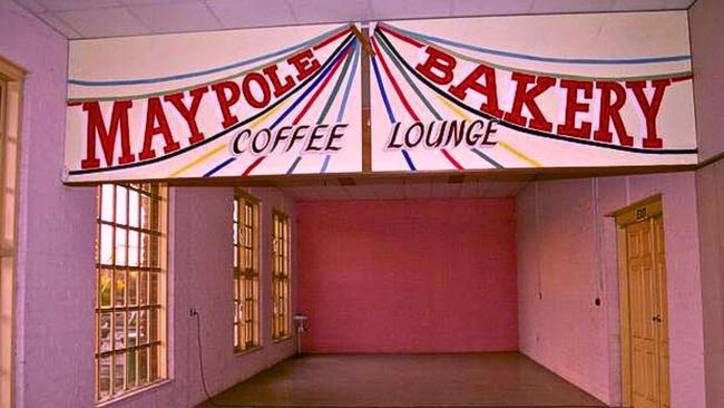 Inside the building was a pink 1950s style coffee dinner and lounge. Picture: Contributed