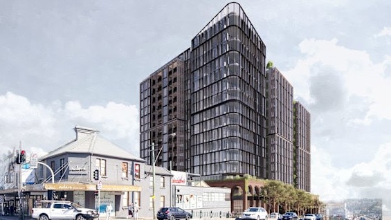 An artist’s impression of Balmain League’s Club redevelopment