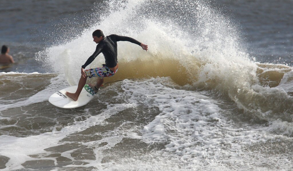 Alexandra Headland gets good lefts and rights for longboarders and shortbaorders alike. Picture: Nicholas Falconer