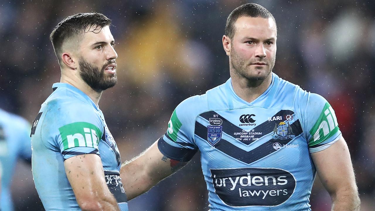 James Tedesco and Boyd Cordner of the Blues are both named in the Kangaroos merit team.