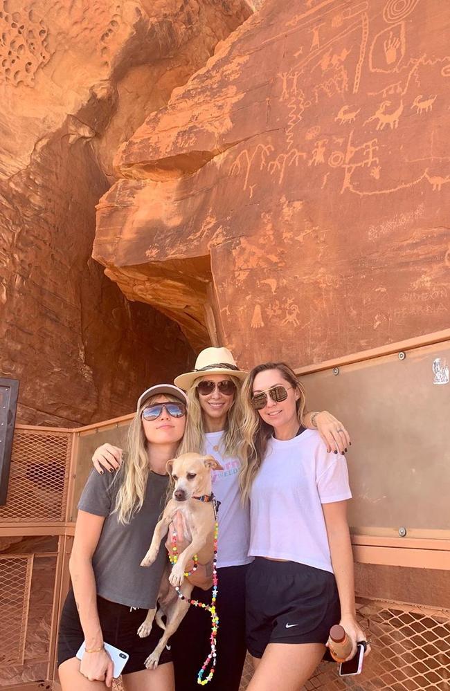 Miley and family enjoy their trip.