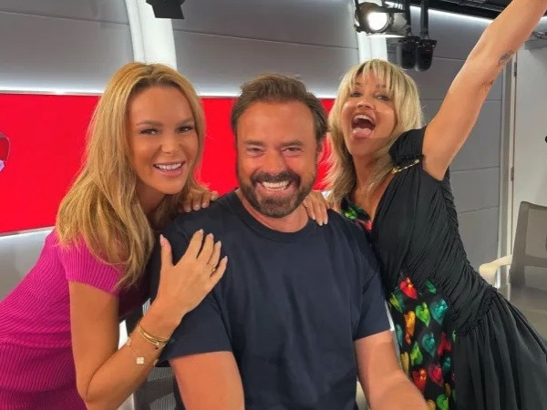 Jamie with Amanda Holden and Ashley Roberts in the studio. Picture: Instagram