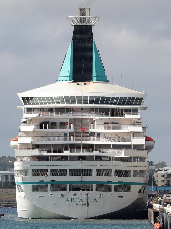 The cruise ship Artania at Fremantle harbour. Picture: AAP