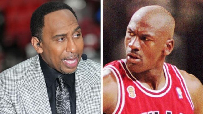 Stephen A. Smith and Michael Jordan.