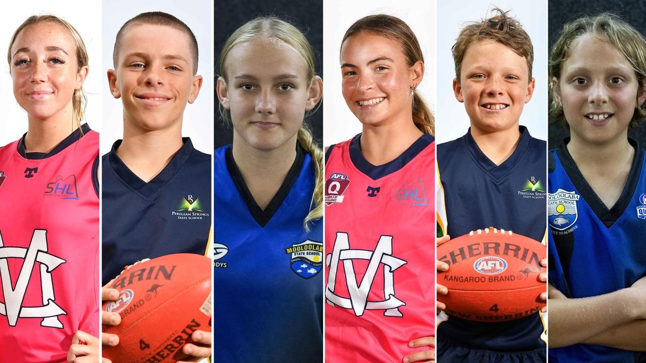 AFLQ Schools Cup players to watch include Rogue Hollis, Brock, Sophie Jenkins, Amber Swan, Charlie and Eddie Thomas.