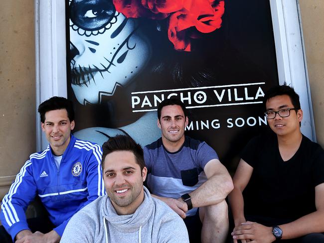 Dante DiTommaso, left, Fabio DiTommaso, Aaron Brazendale and Ken Chong are opening a new gourmet Mexican restaurant and tequila bar in North Hobart. pic Sam Rosewarne