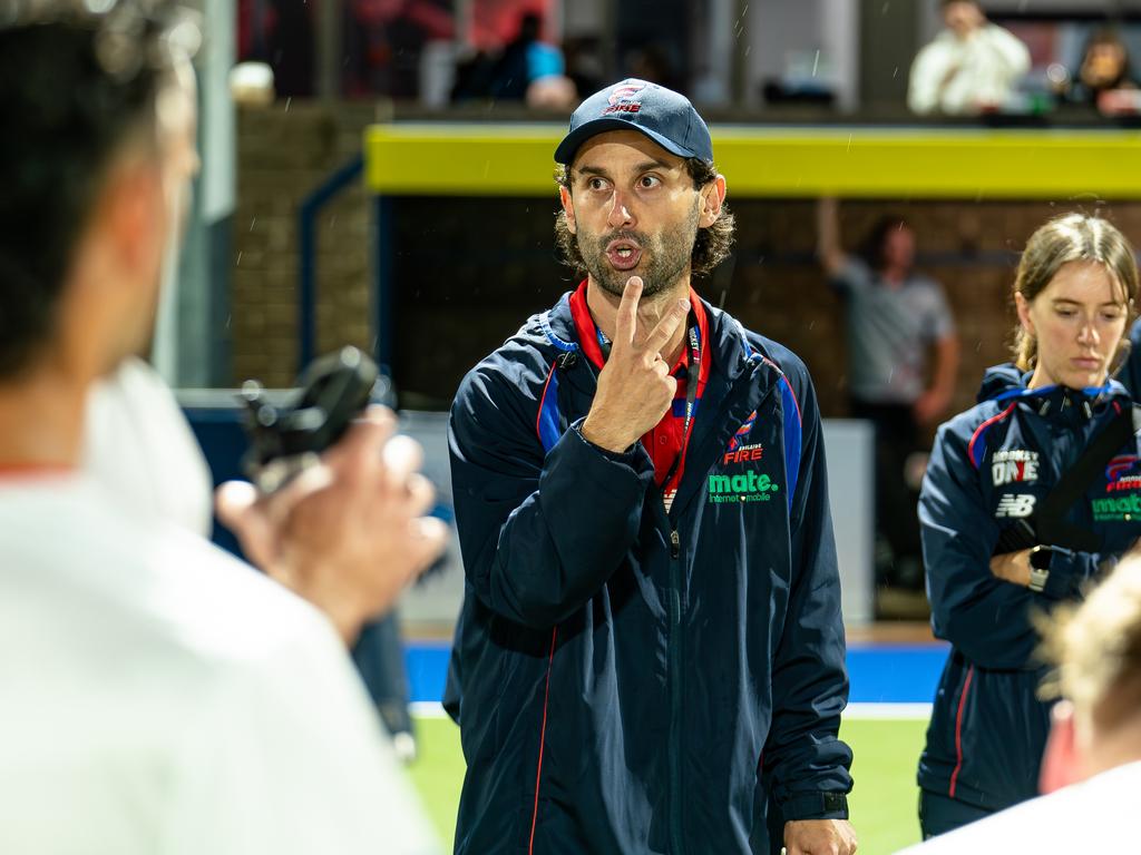 Adelaide Fire Hockey One men's coach Jethro Eustice. Picture: Andrew Castles.