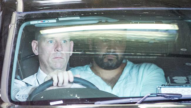 Flinders St rampage accuser Saeed Noori leaves Melbourne West Police Station after being released from hospital. Picture: Mark Stewart