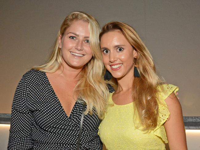 Jessica Sharman and Mary Grant at Young Professionals GC cocktails at Bar Hellenika, Nobby Beach. Picture: Regina King