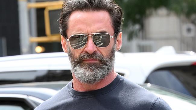 Hugh Jackman is seen for the first time after announcing his marriage breakdown. Picture: Elder Ordonez/SplashNews.com