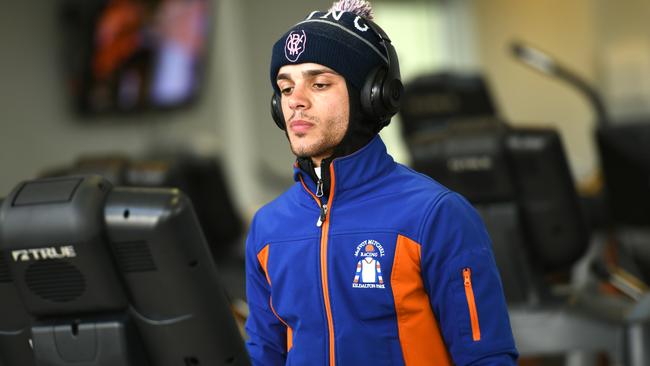 Mr Caserta working out before a race. Picture: Vince Caligiuri/Getty Images