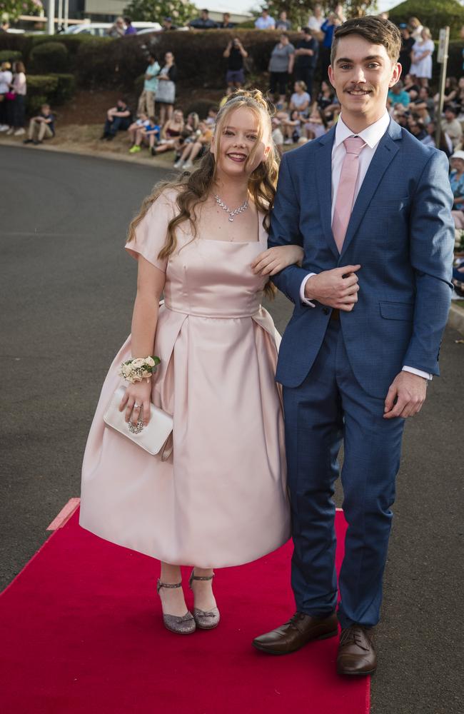 Millie Macdonald and Jake Deeth at Harristown State High School formal at Highfields Cultural Centre, Friday, November 17, 2023. Picture: Kevin Farmer