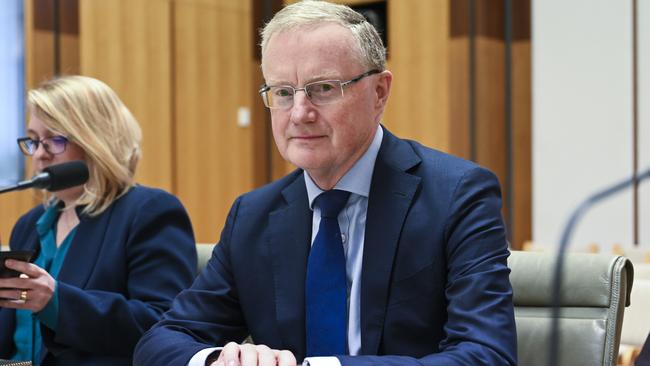 Outgoing Reserve Bank governor Philip Lowe appears before the Economics Committee at Parliament House in Canberra. Picture: NCA NewsWire/Martin Ollman