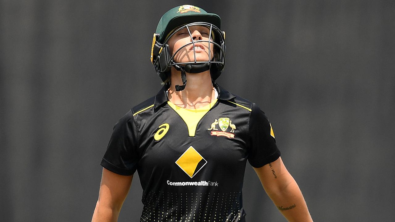 Ashleigh Gardner fell just seven runs short of a first T20 century for Australia.