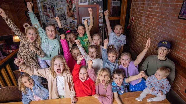 Kids from the Highgate School Netball team, at the Official T-Bird Adelaide Function at the Arkaba. Picture: Ben Clark