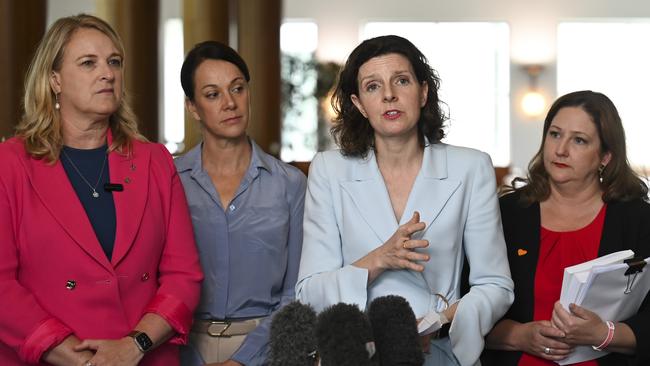 The next federal election will be a test for the staying power of Teal Independents Kylea Tink, Sophie Scamps, Allegra Spender, Kate Cheney. Picture: NCA NewsWire / Martin Ollman