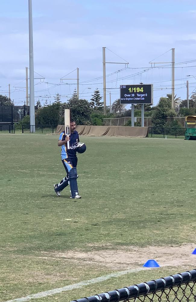 Ricky Damiano walks off after his 112.