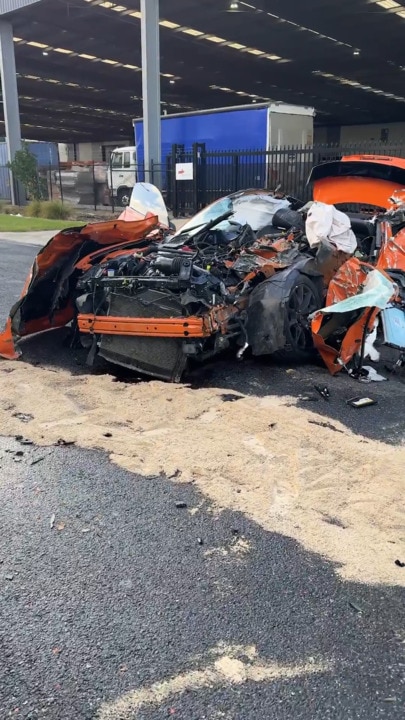 Shocking supercar crash in Melbourne