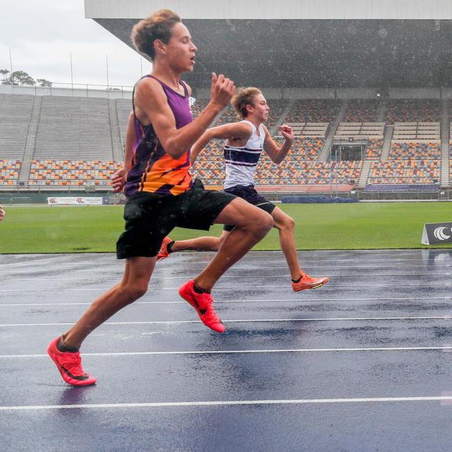 Action from the Queensland Athletics track and field championships at QSAC on Saturday March 15, 2025. Picture: Stephen Archer.