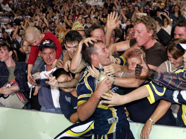 Aaron Payne celebrates