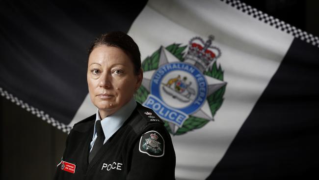 Detective Superintendent Jayne Crossling is a senior member of the Australian Federal Police. Her job is to find and bust open human trafficking offences. Picture: David Caird