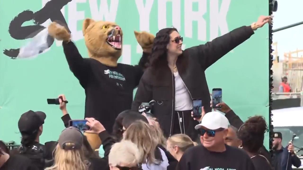 New York Liberty basketball team honored with ticker-tape parade in Canyon of Heroes