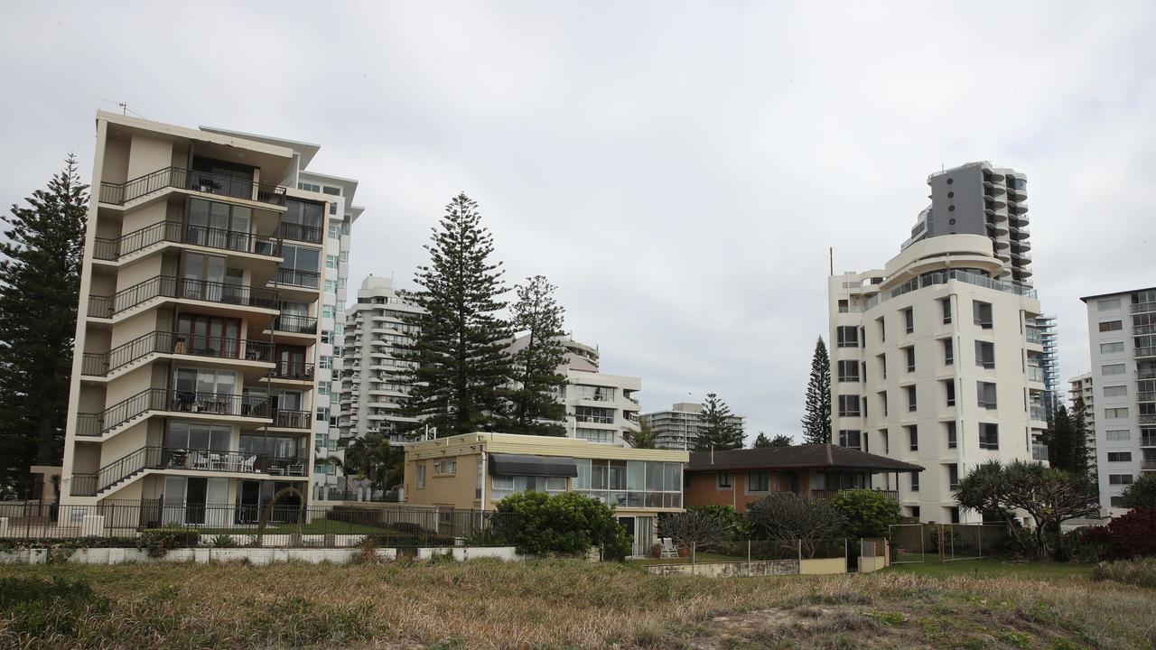 Three adjoining buildings at 27 to 35 Garfield Tce, Surfers Paradise. Picture Glenn Hampson