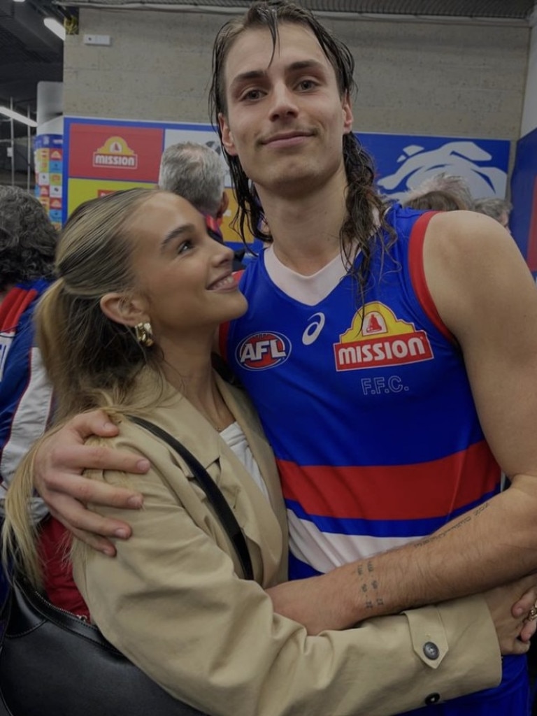 Now 22, Ms Guggenheimer no longer lives in the boarding house and is dating AFL player Caleb Poulter. Picture: Instagram