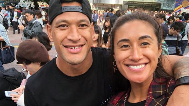 Israel Folau and his wife Maria