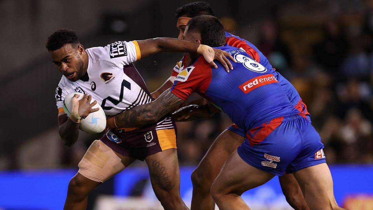 Ezra Mam impressed at halfback against the Knights. Picture: Cameron Spencer/Getty Images