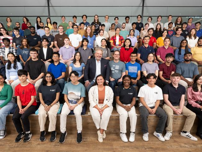 Richard White (centre, second row) with this year's cohort of WiseTech's Earn & Learn students. He is doubling next year's intake.