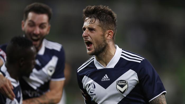 Jake Brimmer has spared Melbourne Victory’s blushes with a late double.