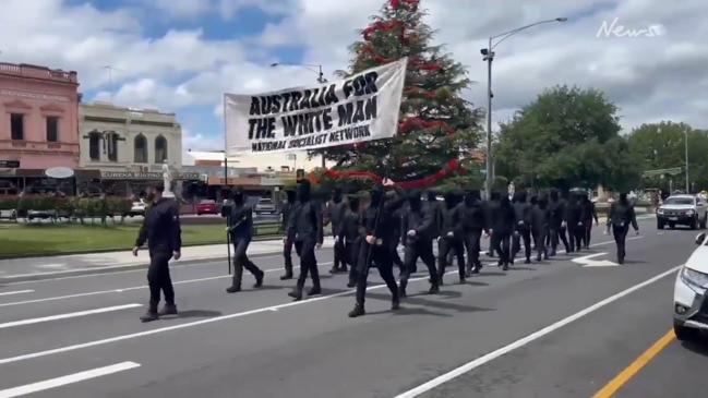 Shocking Nazi march seen in Victorian city