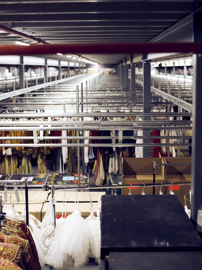 Behind the scenes at the Australian Ballet warehouse in Melbourne. Picture: Cameron Grayson