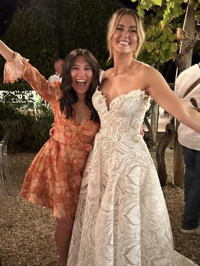 Scherri-Lee Biggs marries Daniel Venables. Pictured with Tracy Vo.