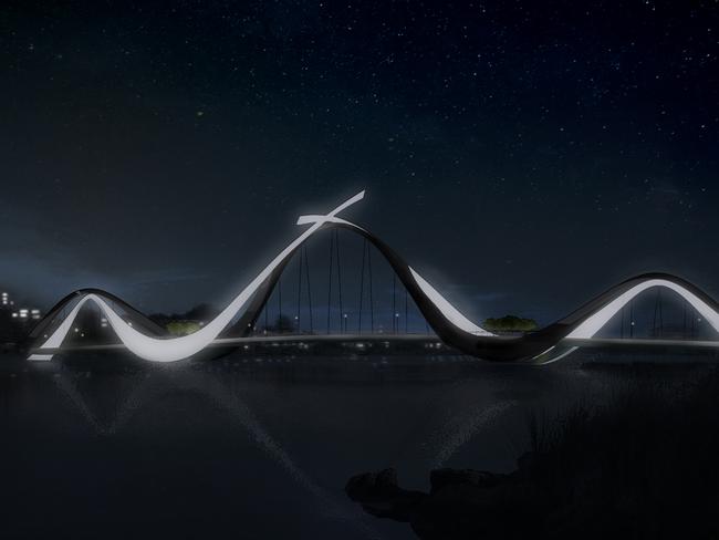 Perth Stadium’s $54 million footbridge revealed | news.com.au ...