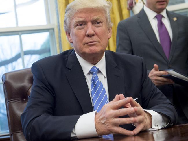 US President Donald Trump signed several executive orders on Monday including one to withdraw the US from the Trans-Pacific Partnership trade deal. Picture: Saul Loeb/AFP