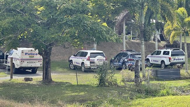 Police at the home at The Leap where four children were taken and then returned. Picture: Janessa Ekert