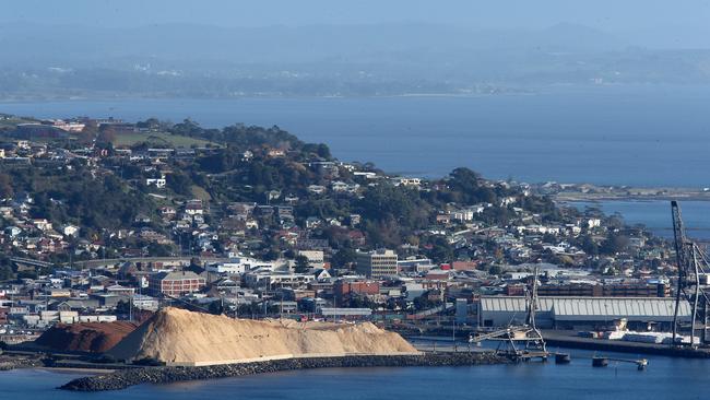 Port of Burnie, woodchips. PICTURE CHRIS KIDD