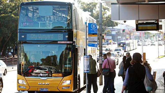 The main bus stop at Warringah Mall. Picture: Adam Yip.