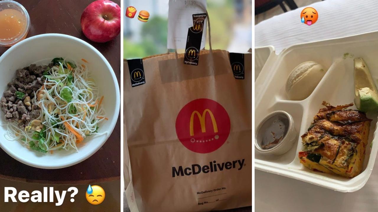 Many tennis players weren't happy with their lunches inside Australian Open quarantine - while one opted for McDonalds.
