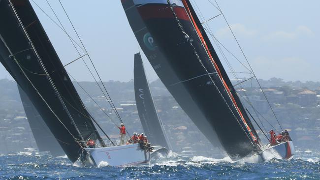 Wild Oats XI and Comanche have both entered Bass Strait.