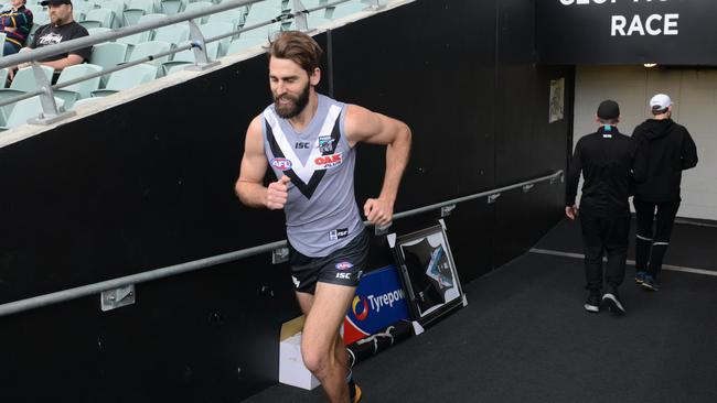 Port Power swing man Justin Westhoff. Picture: AAP Image/ Brenton Edwards